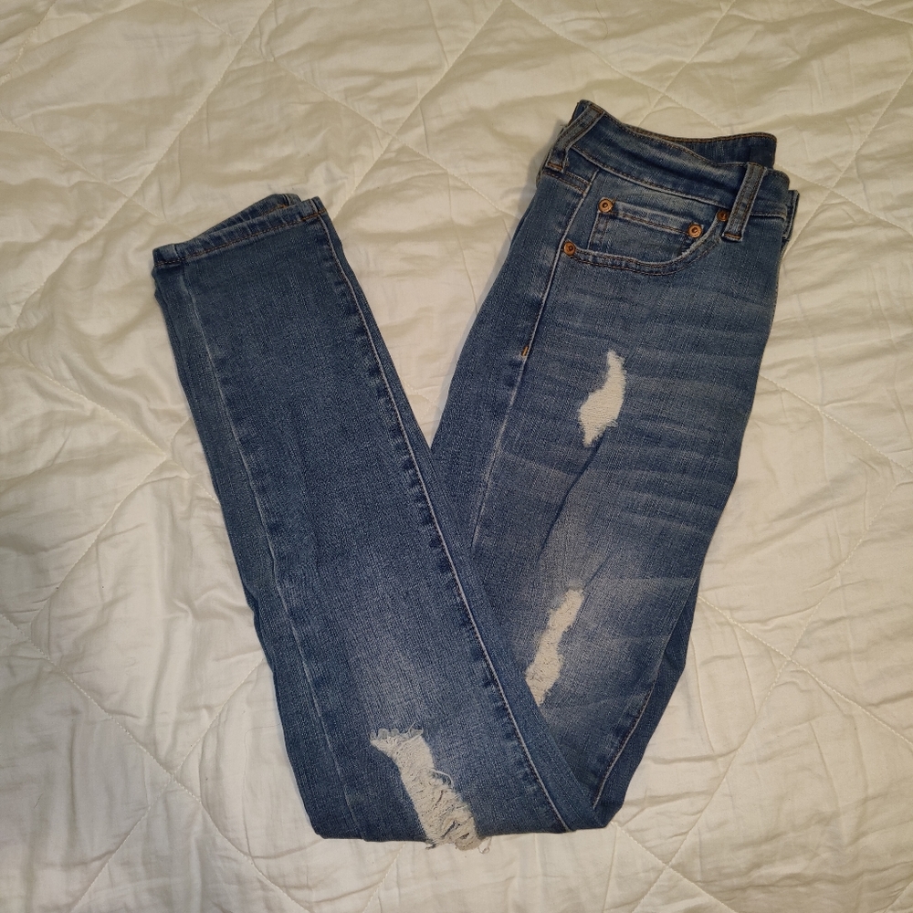 aeropostale high rise ripped jegging